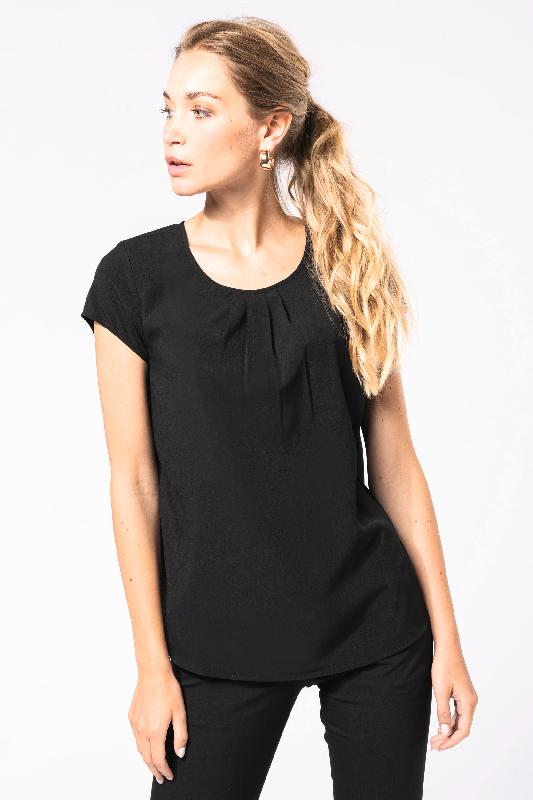 Blouse Crêpe manches courtes femme -  Réf: K5002_0