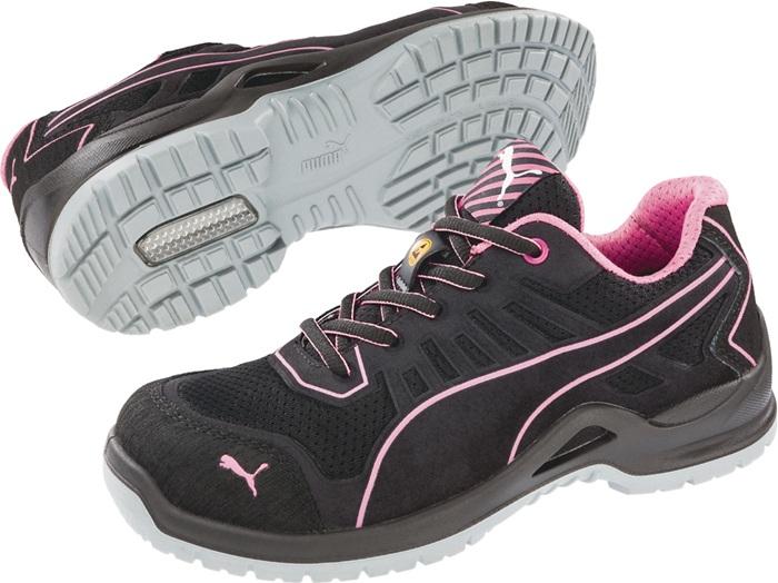 Chaussure de sécurité pour femmes Fuse TC Pink Wns Low taille 38 noir/rose S1P SRC ESD EN ISO 20345 microfibre/mesh PUMA_0