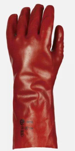 Gants pvc rouge enduit 35cm - Tailles : 9_0