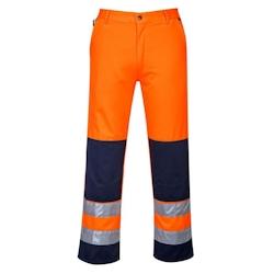 Portwest - Pantalon de travail haute visibilité SEVILLE Orange / Bleu Marine Taille L - L 5036108260355_0
