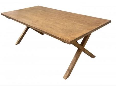 Table pliante en bois rustique - Pieds en croix - R'X_0