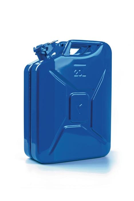 Bidon pour carburant contenu 20 l bleu signal RAL 5005 tôle d'acier 0,9 L345xl165xH470mm VALPRO_0