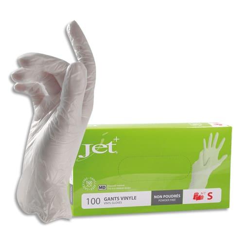 Boîte de 100 gants en vinyle non poudré dispositif médical longueur 24 cm taille 7_0