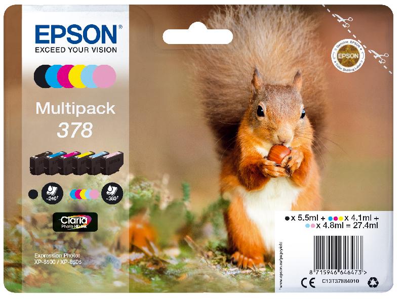 Epson Squirrel Multipack 6-colours 378 Claria Photo HD Ink_0