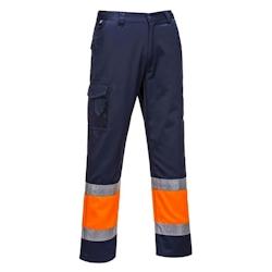 Portwest - Pantalon de travail bicolore COMBAT HV Orange / Bleu Marine Taille L - L 5036108280735_0