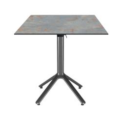 Restootab - Table pliable Nemo pour intérieur/extérieur gris rouille 70x70 - gris TB-NEM-7070C-GR.ROU_0