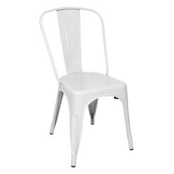 Chaises en acier blanc Bolero Bistro (lot de 4) - GL332_0