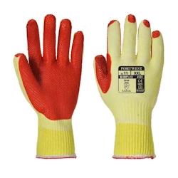 Portwest - Gants manutention en latex trempé très adhérent HIGH GRIP LATEX Jaune / Orange Taille 9 - 5036146010615_0