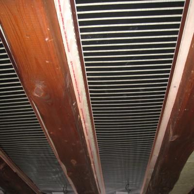 Ecofilm - plafond chauffant électrique - sud rayonnement - longueur 1.5m pour solivage bois - lt440 la420_0