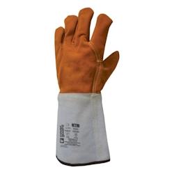 Coverguard - Gants de soudeur en fleur de chèvre manchette 15cm EUROWELD 100 (Pack de 10) Gris Taille 8 - 8 cuir 5450564053182_0