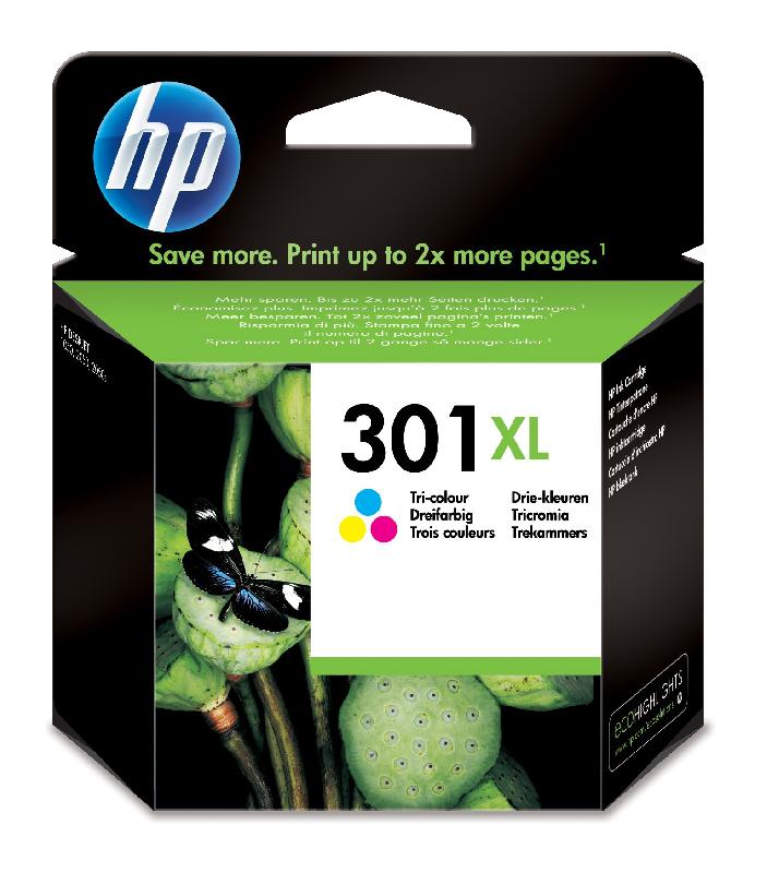 HP 301XL cartouche d'encre trois couleurs grande capacité authentique_0