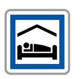 Panneau de signalisation indication: Chambre d'hôtes ou gîte - CE5b_0
