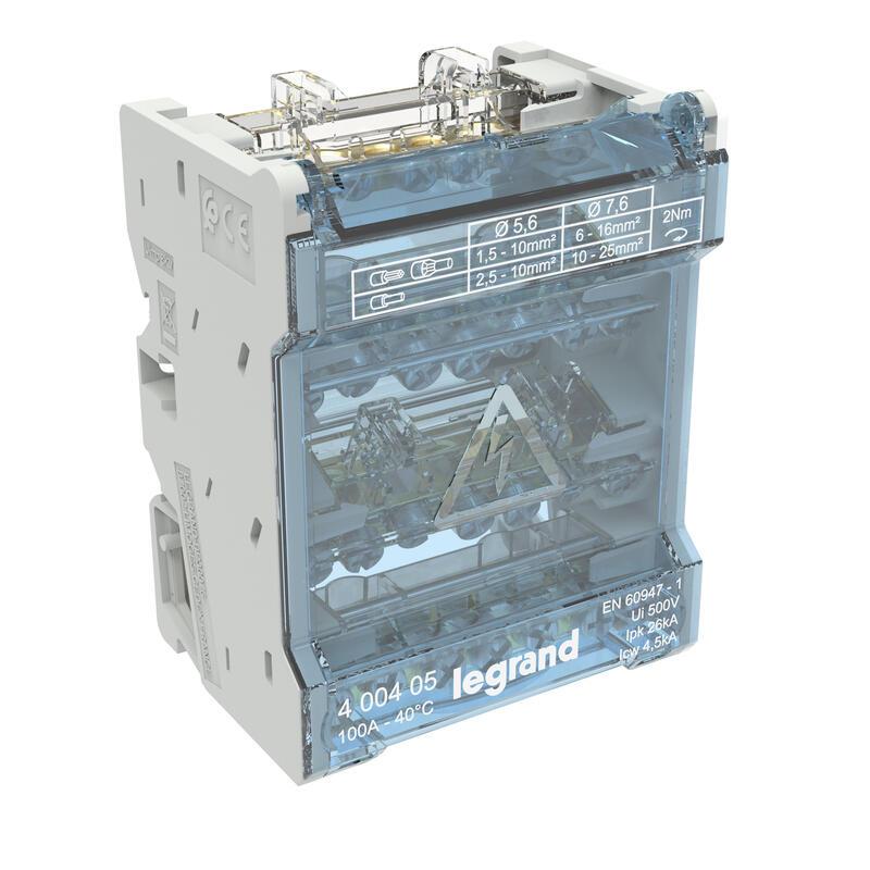 Répartiteur modulaire à barreaux étagés xl³ ik05 tétrapolaire 100a 6 départs 4 modules nouveau modèle - LEGRAND - 400405 - 788769_0