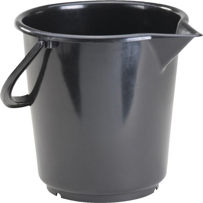 Seau 17,0 l HD-polyéthylène noir anse en plastique D. 330 mm hauteur 315 mm HàoeNERSDORFF_0