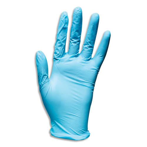 Boîte de 100 gants nitrile bleu standard medical et alimentaire. Taille xl_0
