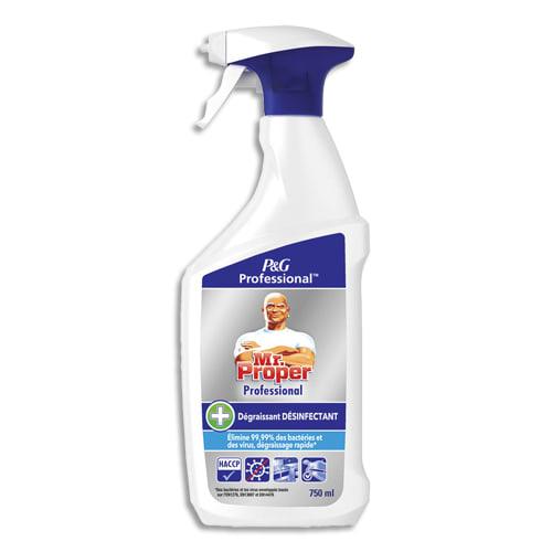 Mr propre spray 750 ml dégraissant et désinfectant des surfaces de cuisine, sans parfum haccp_0