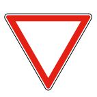 Panneau type AB3a : Cédez le passage à l'intersection. Signal de position_0