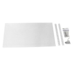 SimonRack Panelclick 1200x400 blanc panneau à outils métallique + 14 crochets + 3 accessoires - blanc métal 8425437082498_0