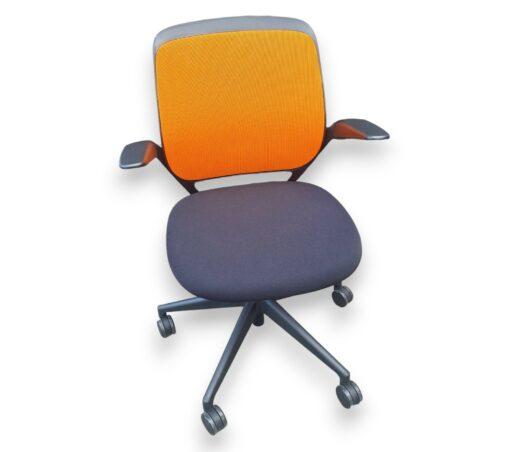 Steelcase Cobi - Chaise de réunion d'occasion avec base noire, roulettes et hauteur réglable - Ergonomique et confortable_0