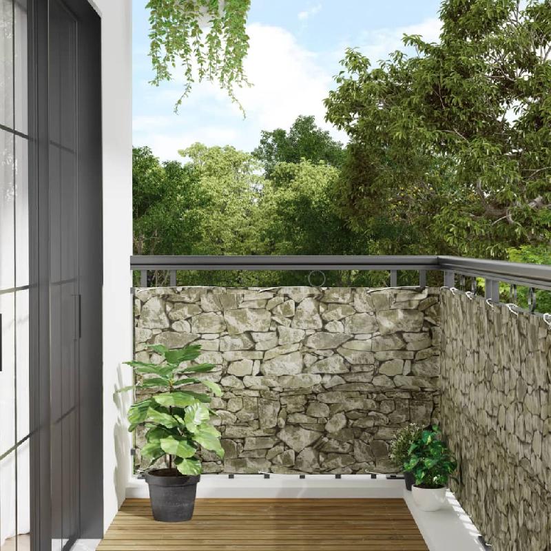 Vidaxl écran d'intimité de jardin aspect pierre 700x90 cm pvc 4005480_0