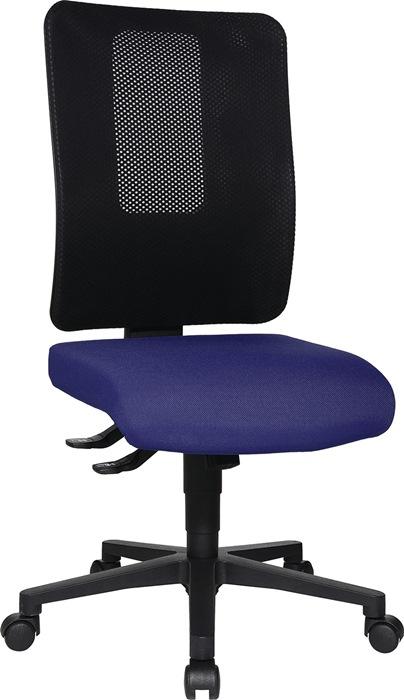 Chaise de bureau pivotante avec mécanisme synchrone noir/bleu 450-550 mm sans accoudoirs capacité charge 110 kg TOPSTAR_0