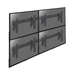 KIMEX Support mur d'images 4 écrans TV 49''-65''  Push Pull - noir acier 3700685423985_0