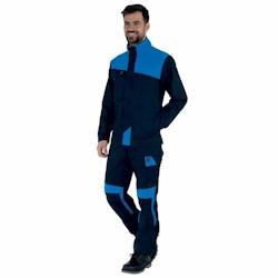 Lafont - Pantalon de travail avec poches genoux MUFFLER Bleu Marine / Bleu Azur Taille 2XL - XXL bleu 3609705744041_0