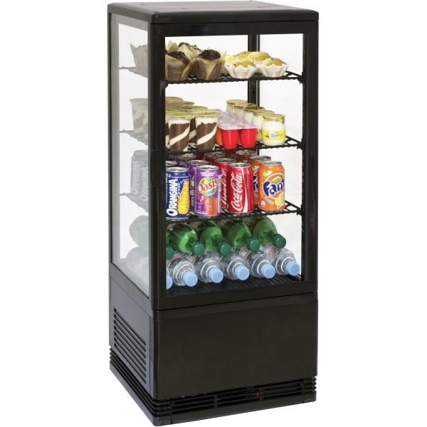 Mini vitrine réfrigérée positive 78 L, 160 W (Couleur: Noir - Réf CVR78LN-4)_0