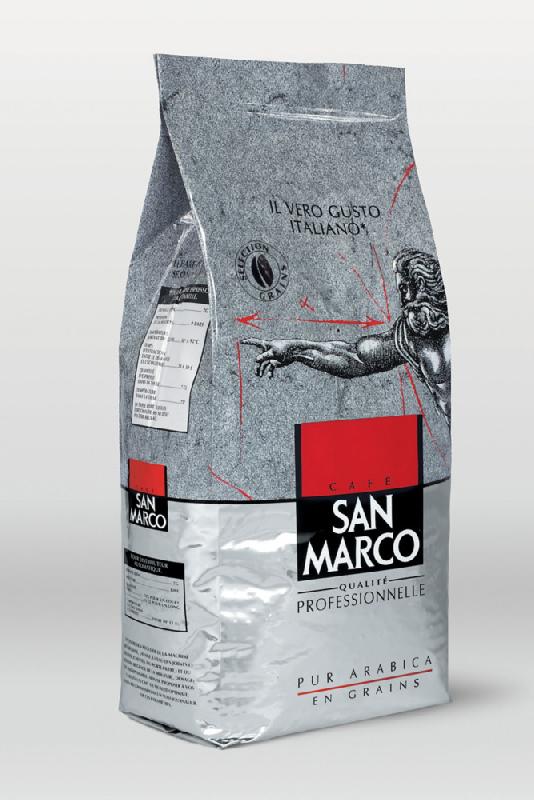 SAN MARCO Café en grains 100% Arabica - Intensité 7 - Paquet de 1kg_0