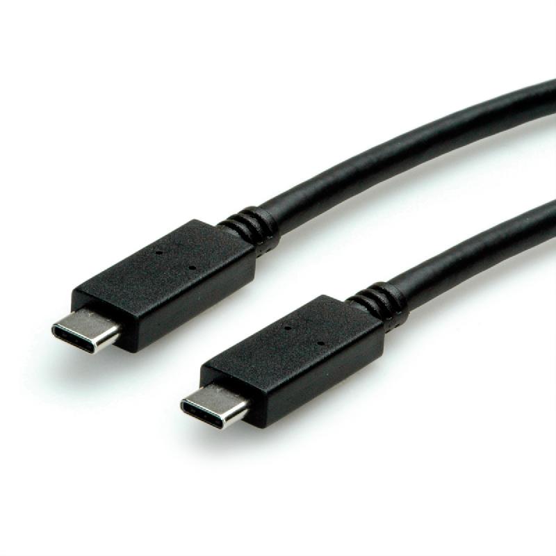 ROLINE RM Câble USB 3.2 Gen 2, C-C, M/M, 10Gbit/s, Emark, 100W, noir, 1 m_0