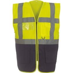 Gilet multifonction haute visibilité  jaune|marine T.XL Yoko - XL polyester 6933883202336_0