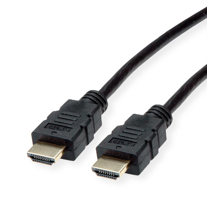 ROLINE Câble HDMI High Speed avec Ethernet, TPE, noir, 2 m_0