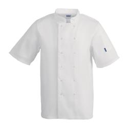 Whites Chefs Clothing Veste de cuisine mixte Whites Vegas manches courtes blanche M - M blanc A211-M_0