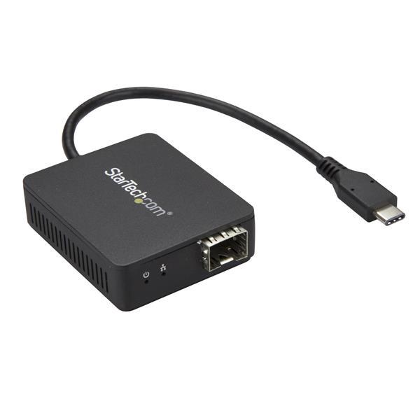 StarTech.Com Adaptateur réseau USB-C vers fibre optique Gigabit Ethernet avec SFP ouvert_0