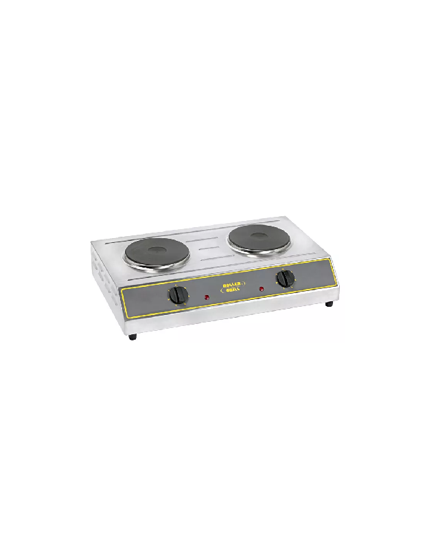 Réchaud électrique Roller Grill 2 feux - REE3, acier inoxydable, 2x1.5 Kw, 7 positions de réglage, 230V / 3Kw - Plaques de 18 cm_0