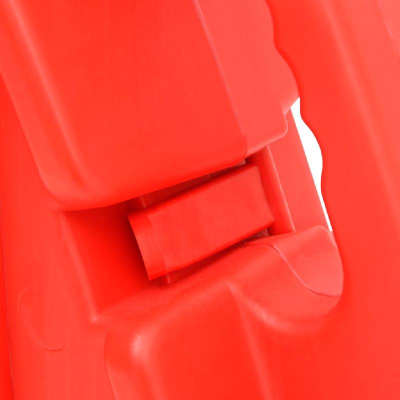 Vidaxl barrière de circulation pliable rouge 210x50x105 cm 150989_0