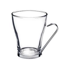 Bormioli Rocco paquet de 15 paquet de 3 tasses 23 cls. Oslo cappuccino avec anse chromée - transparent verre 80043600222782_0