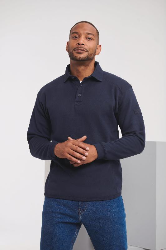 Sweat-shirt Heavy Duty col polo -  Réf: RU012M_0