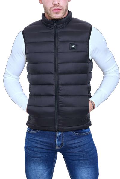 Doudoune gilet chauffant sans manche noir tl batterie incluse - KYMAXX - ian.L - 826707_0