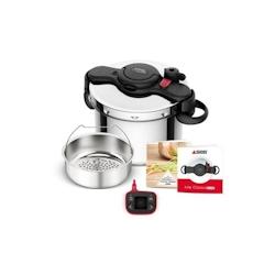 Autocuiseur Seb P4904950 Cocotte-minute® Clipso Now+ avec Minuteur intelligent 9L Inox SEB - 3666749338247_0