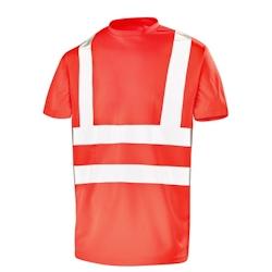 Cepovett - Tee-shirt manches courtes Fluo Base 2 Rouge Taille L - L 3603622251576_0