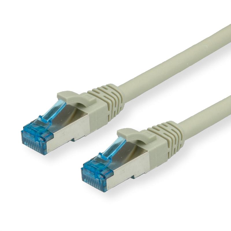 Cordon VALUE Cat.6A (Classe EA) / 10 Gigabit S/FTP, LSOH, gris, 0,15 m_0