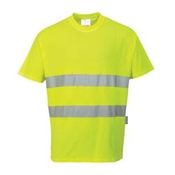 Portwest - Tee-shirt manches courtes en coton avec bandes réfléchissantes COMFORT HV Jaune Taille M - M 5036108216734_0