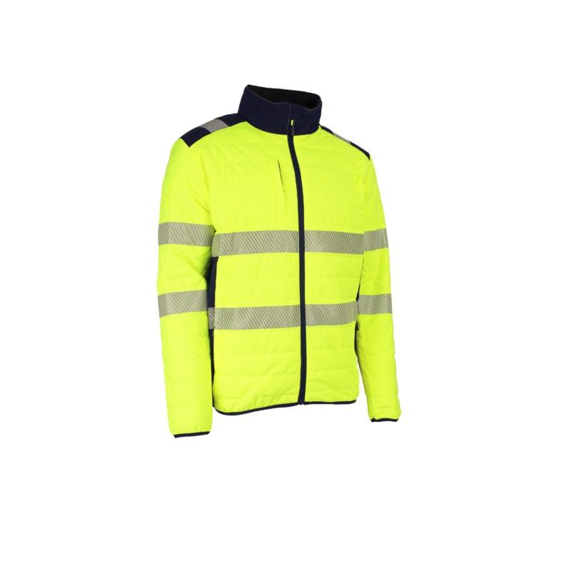 Veste thermique - FLAKE - 100% PES stretch mécanique 150D Jaune HV/Marine - COVERGUARD | 5FLA160_0