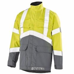 Cepovett - Blouson de travail multirisques en coton majoritaire SILVER TECH 260 Jaune / Gris Taille M - M jaune 3184374075264_0