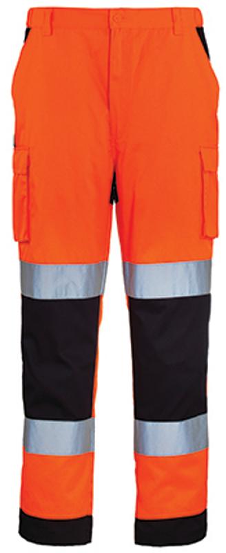 Pantalon de travail homme à haute visibilité multipoches patrol hi-viz orange/marine tl - COVERGUARD - 7paopl - 775567_0