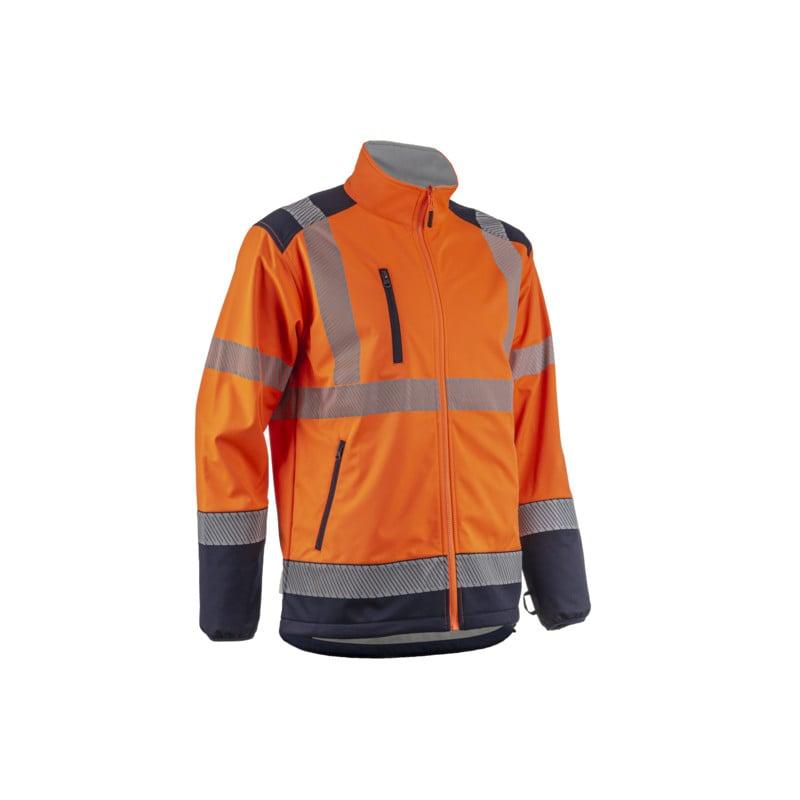 Veste sofsthell - kazan - 100% pes - orange hv/marine - COVERGUARD | 5kas170_0