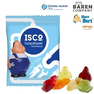 Sachet 10g personnalisé transparent de bonbons en gommes de fruits spécial  Pâques