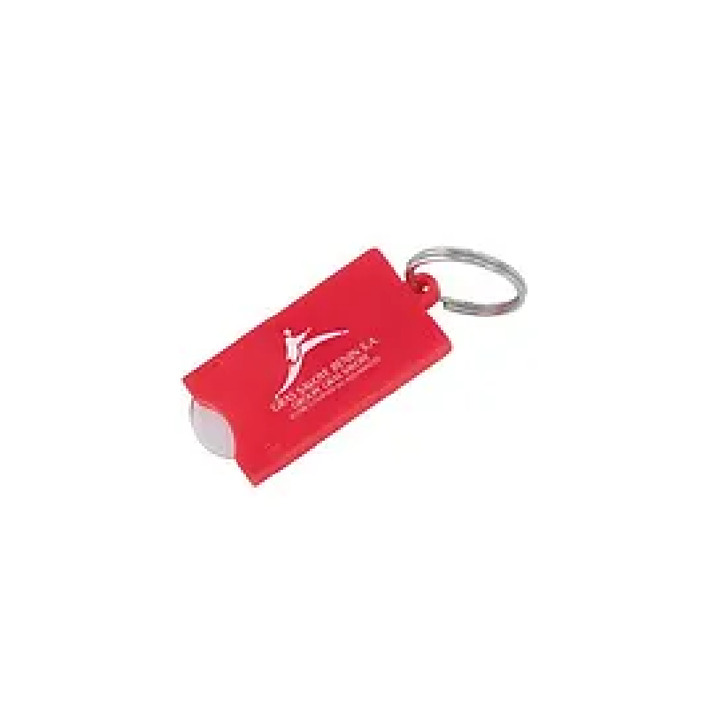 Porte-clés publicitaires jetons 'Basic' - plastique durable - 4,8 x 3 x 0,4 cm - plusieurs coloris_0