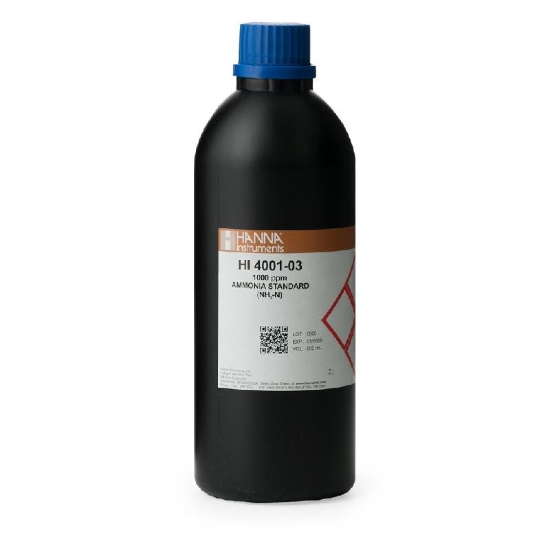 Solution étalon 1000 mg/L ammoniaque (N), 500 mL - HI4001-03_0